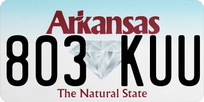 AR license plate 803KUU