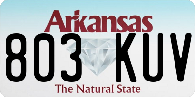 AR license plate 803KUV
