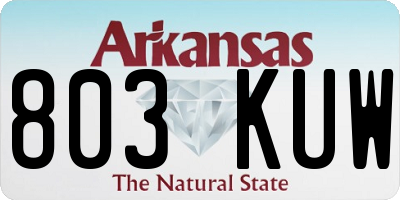 AR license plate 803KUW