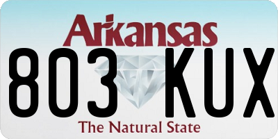 AR license plate 803KUX