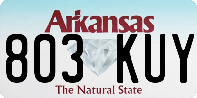 AR license plate 803KUY