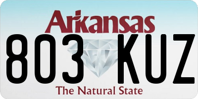 AR license plate 803KUZ
