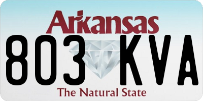 AR license plate 803KVA