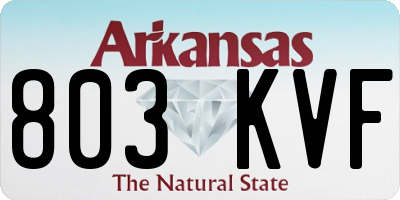 AR license plate 803KVF