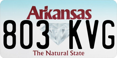 AR license plate 803KVG
