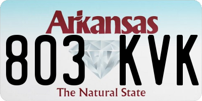 AR license plate 803KVK