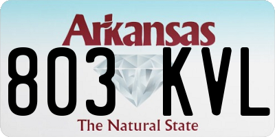 AR license plate 803KVL