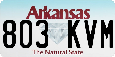 AR license plate 803KVM