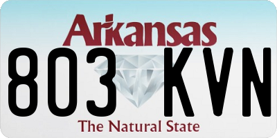 AR license plate 803KVN