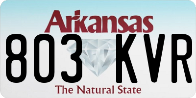 AR license plate 803KVR