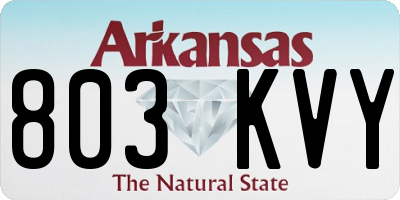 AR license plate 803KVY