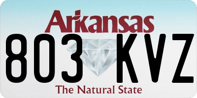 AR license plate 803KVZ