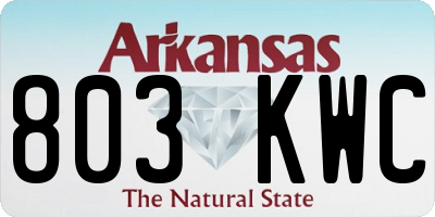 AR license plate 803KWC