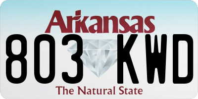 AR license plate 803KWD