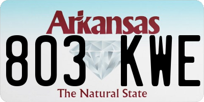 AR license plate 803KWE