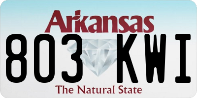 AR license plate 803KWI