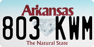 AR license plate 803KWM