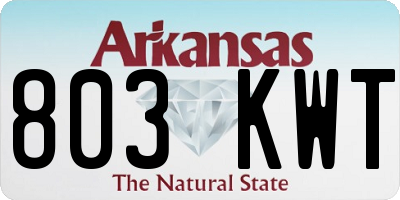 AR license plate 803KWT