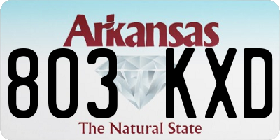 AR license plate 803KXD