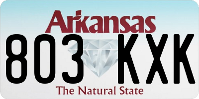 AR license plate 803KXK