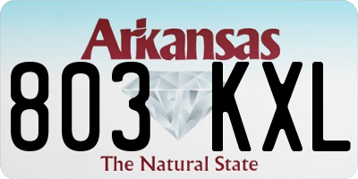 AR license plate 803KXL