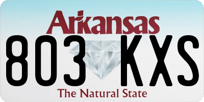 AR license plate 803KXS