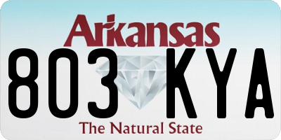 AR license plate 803KYA
