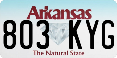 AR license plate 803KYG