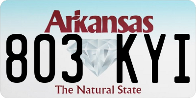 AR license plate 803KYI