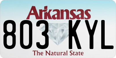 AR license plate 803KYL