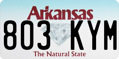 AR license plate 803KYM