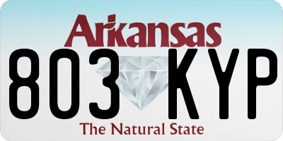 AR license plate 803KYP