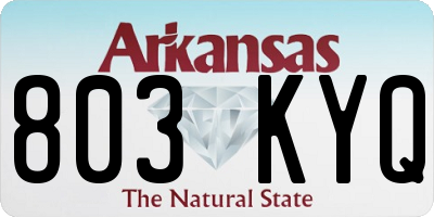 AR license plate 803KYQ