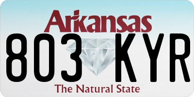 AR license plate 803KYR