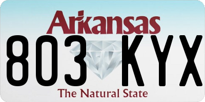 AR license plate 803KYX