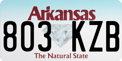 AR license plate 803KZB