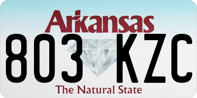 AR license plate 803KZC