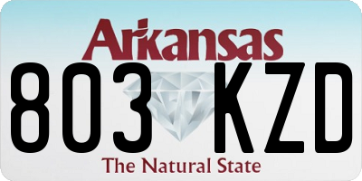 AR license plate 803KZD