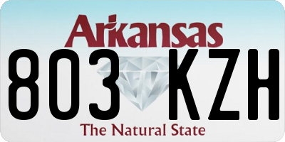 AR license plate 803KZH