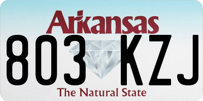 AR license plate 803KZJ