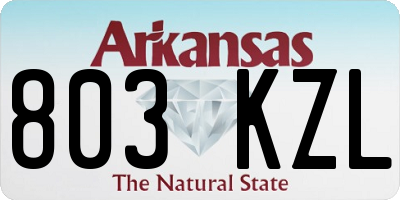 AR license plate 803KZL