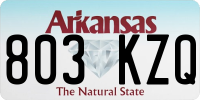 AR license plate 803KZQ