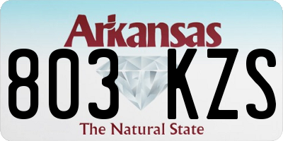 AR license plate 803KZS