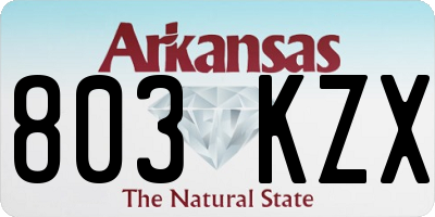 AR license plate 803KZX