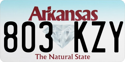 AR license plate 803KZY