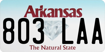 AR license plate 803LAA