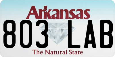 AR license plate 803LAB