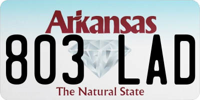 AR license plate 803LAD