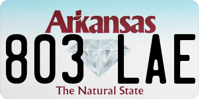 AR license plate 803LAE