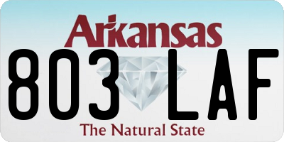 AR license plate 803LAF